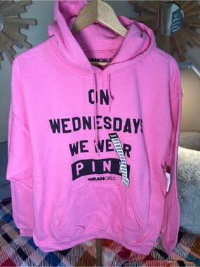 Spencer's Mean Girls “On Wednesdays We Wear Pink” Pink Graphic Hoodie